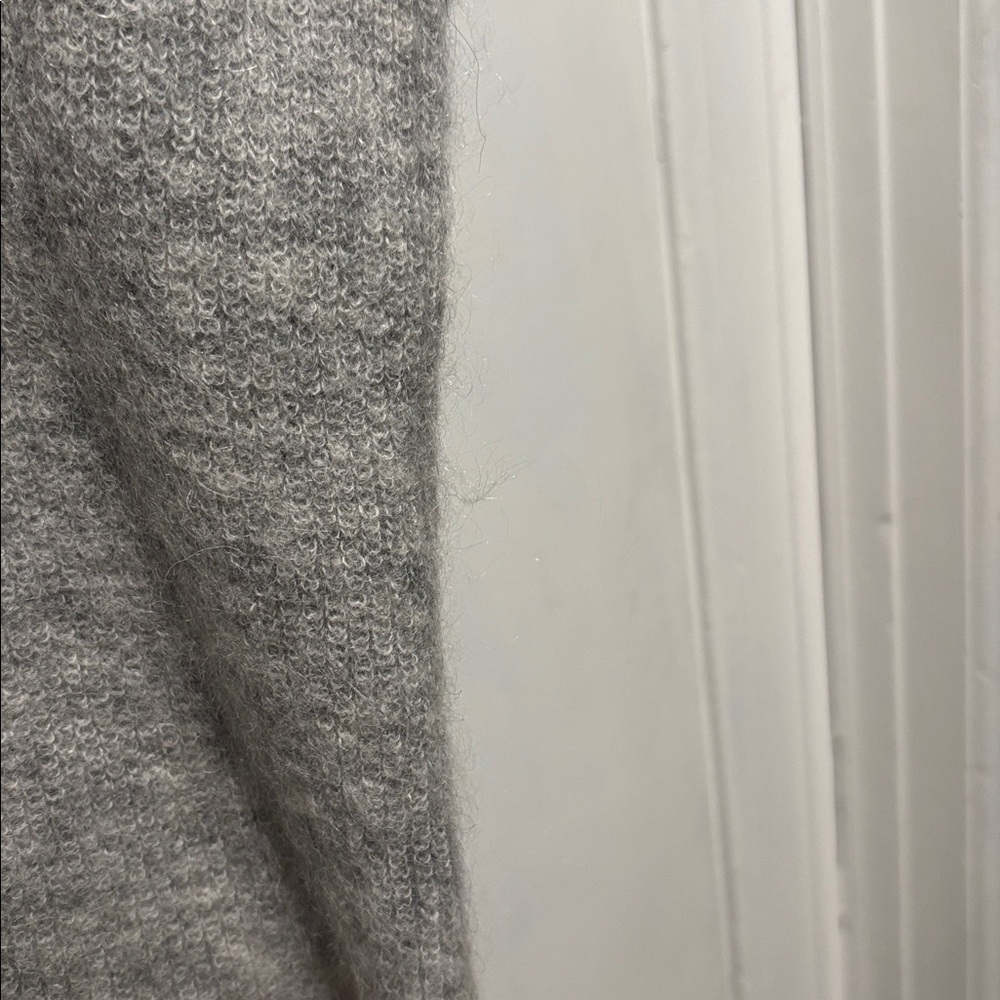 SEZANE fride mohair blend v neck sweater ruffle sleeves - Picture 7 of 7